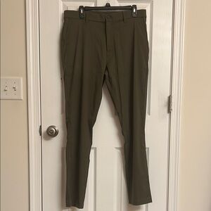 Tommy Hilfiger TH Flex Green Rayon Chinos Tailored Fit Slim Waist 34 Length 32